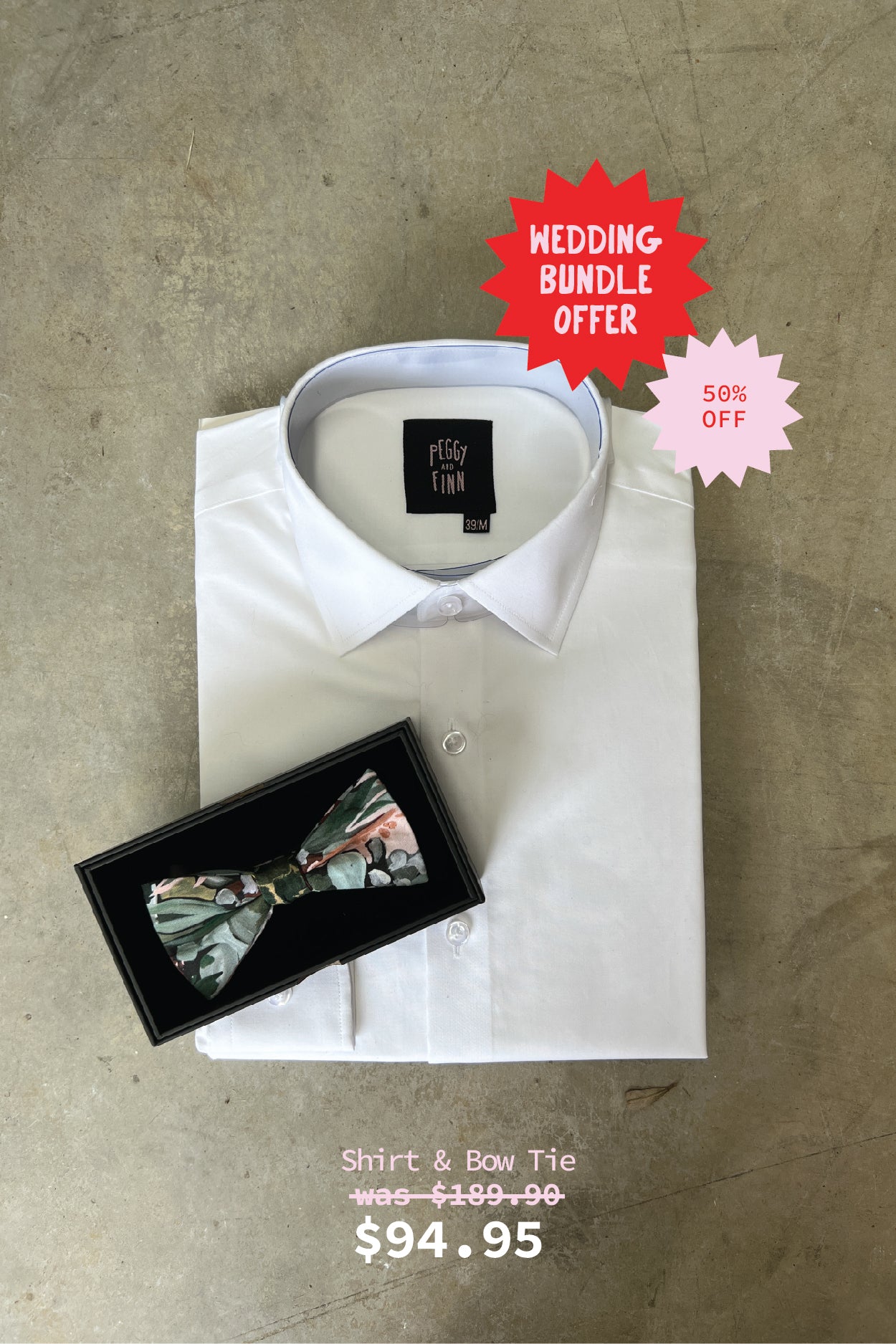Shirt & Bow Tie Duo (Wedding Bundle offer)