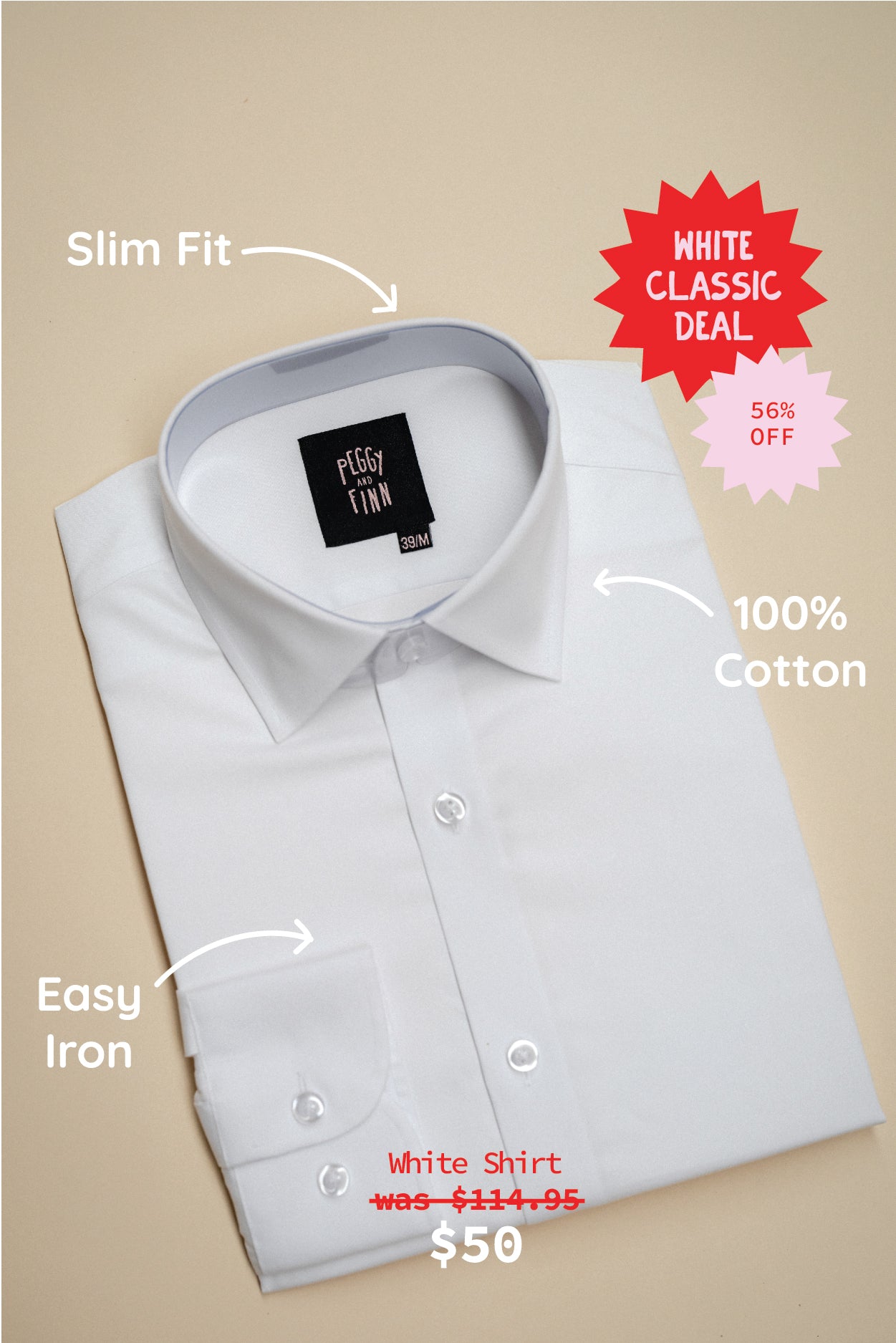 White Slim Fit Shirt (White Classic Deal)