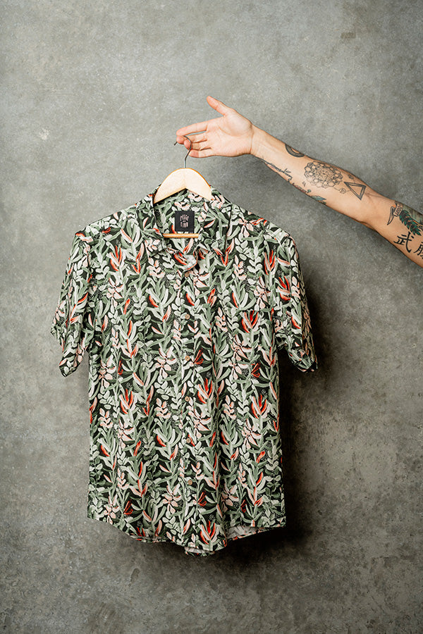 Men's Protea Green Short Sleeve Shirt