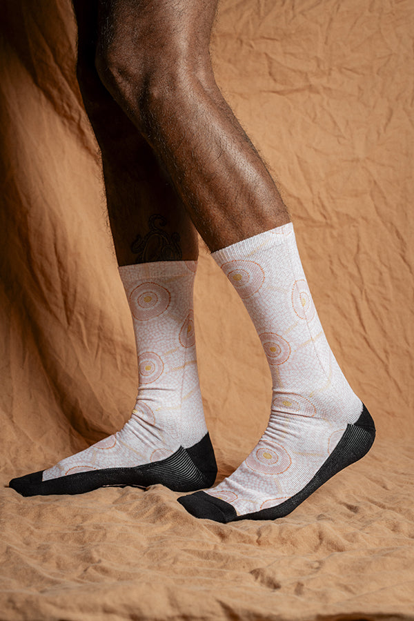 Mens Recycled Socks Pink Print