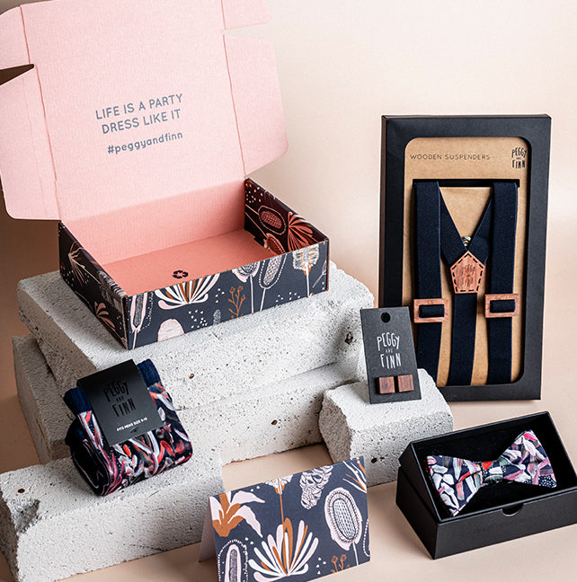 Suspender Gift Set with matching Bow Tie and Cufflinks