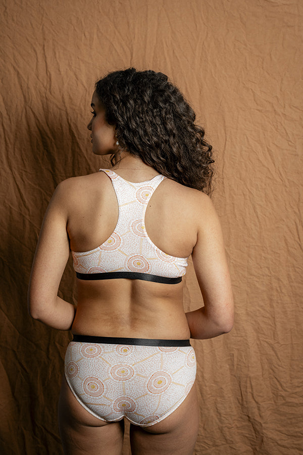 Pink aboriginal lingerie set