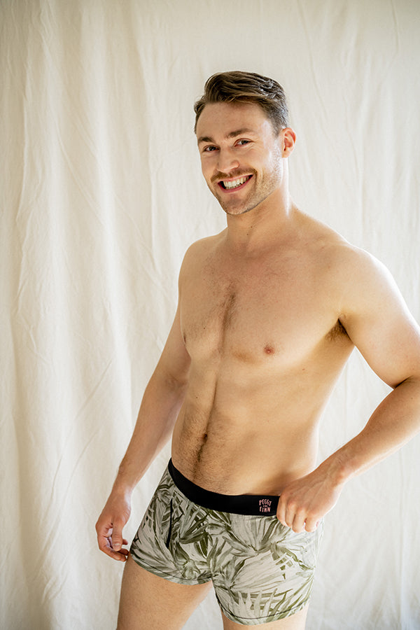 mens bamboo underwear fan palm sage