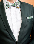 cotton bow tie banksia grey groom