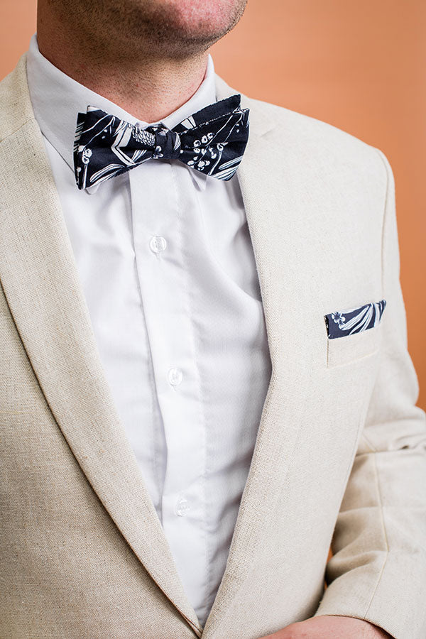 cotton bow tie natives groom