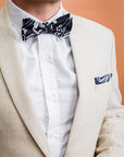 cotton bow tie natives groom