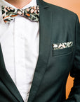 cotton bow tie protea green groom