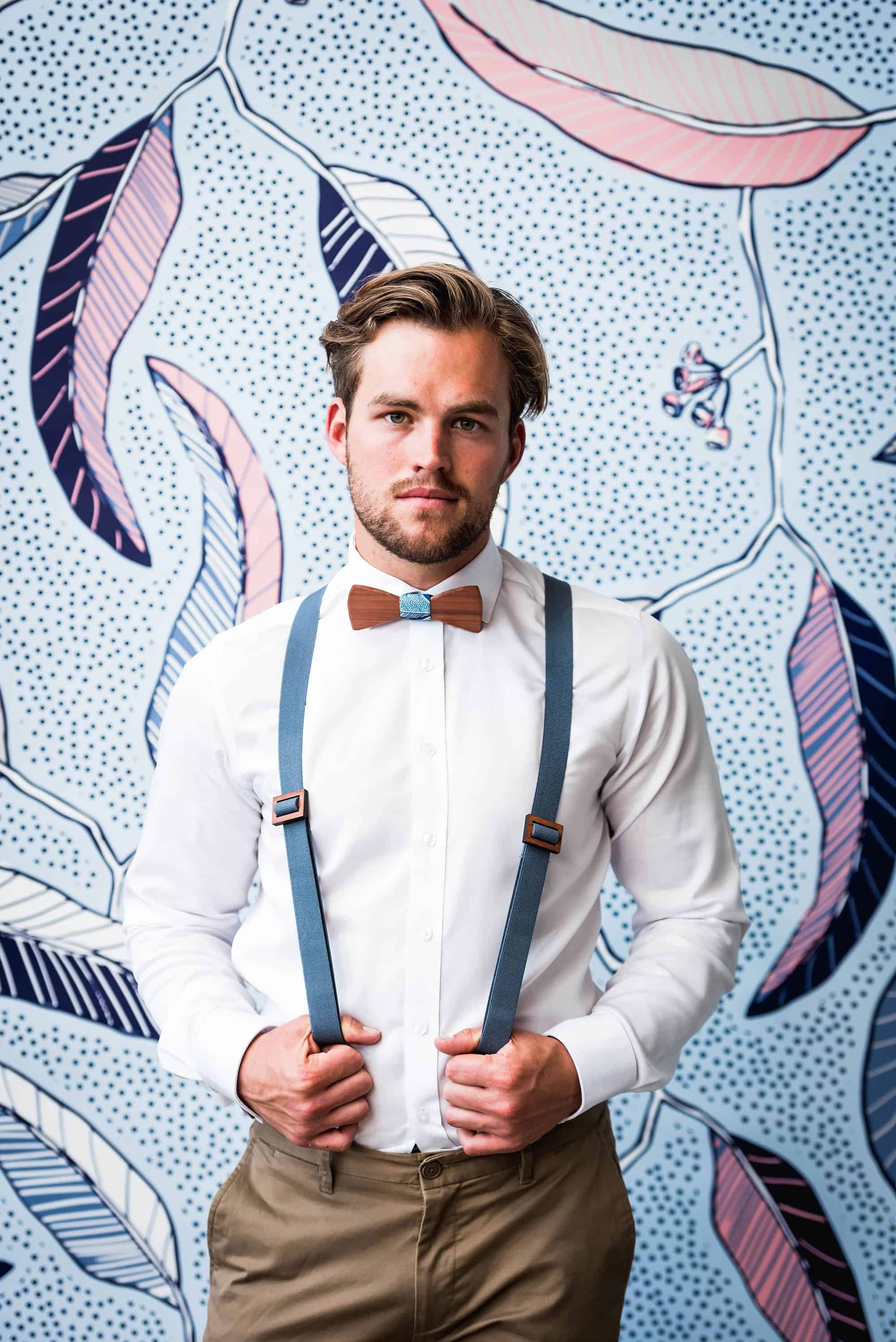 Wooden Suspenders Harry Grey