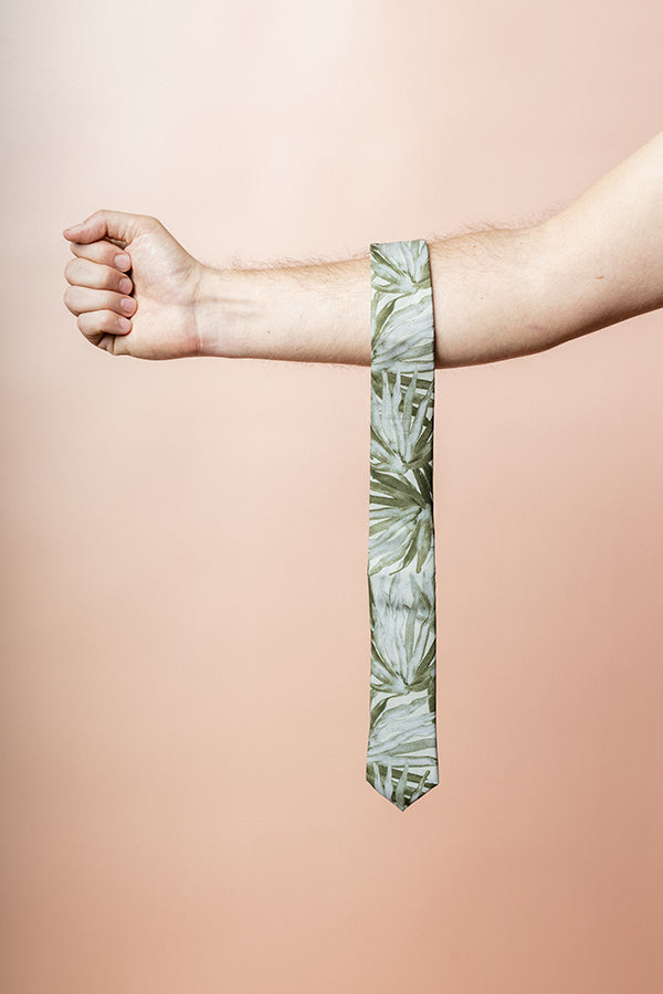 Cotton Tie - Fan Palm Sage