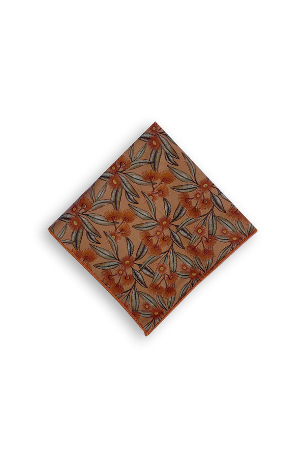 Pocket Square - Flowering Gum Terracotta