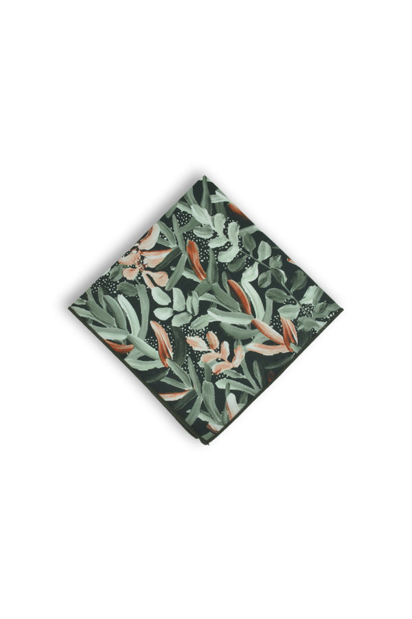 protea green wedding pocket square