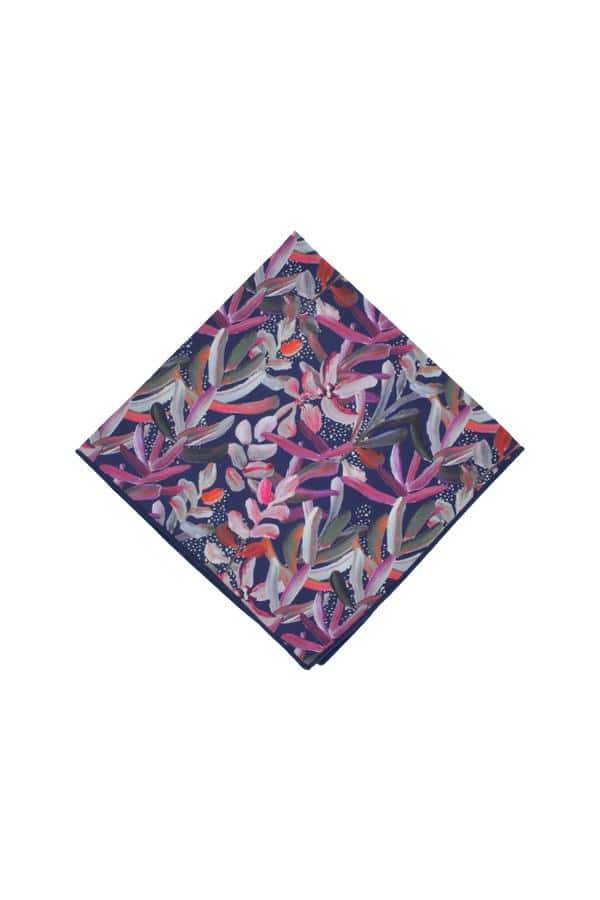Protea_Navy_Cotton_Pocket_Square_Native_Peggy_and_Finn wedding
