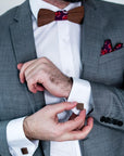 Wooden cufflinks roasted blackbutt gift groom